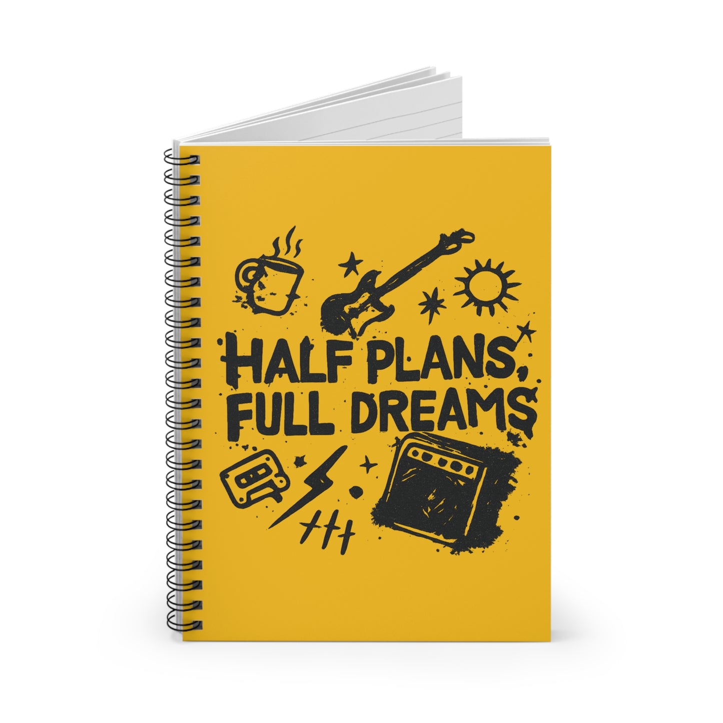 Half plans, full dreams ADHD Notebook