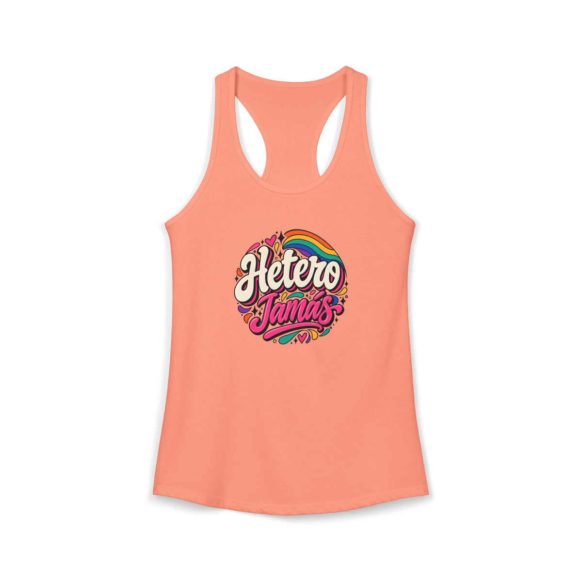 Women's Ideal Racerback Tank - "Hetero Jamás"