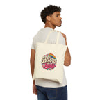 Tote Bag — "Hetero Tamas" Retro Rainbow Canvas Tote