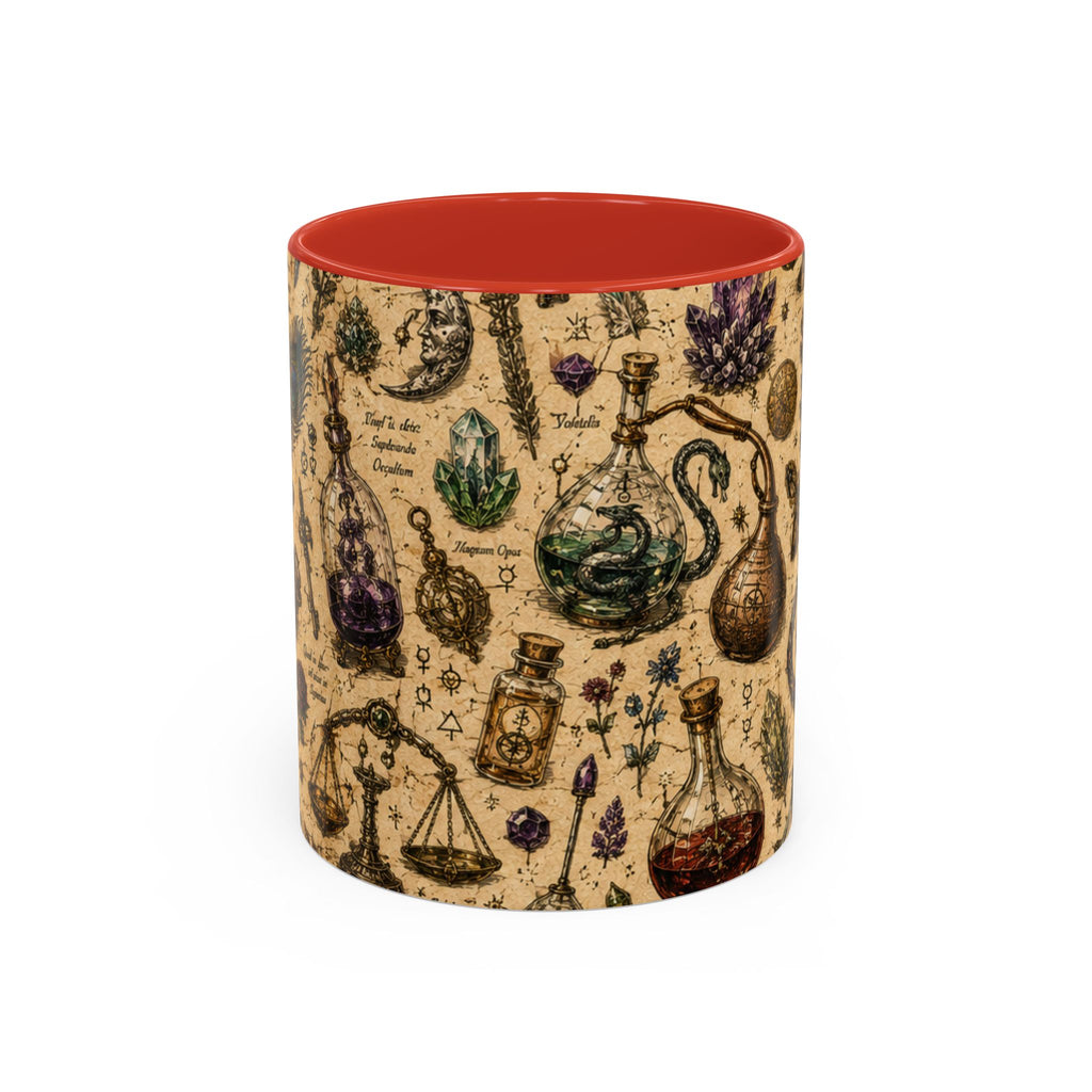 The Alchemist's Cabinet Coffee Mug — Vintage Apothecary Accent Mug (11/15 oz)