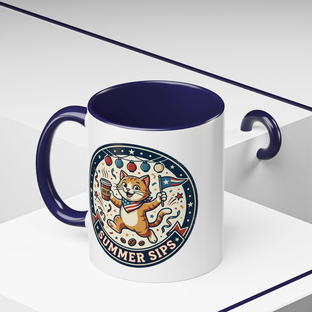 Space Camper Patch Coffee Mug — Retro Astronaut Camper 11/15oz Accent Mug