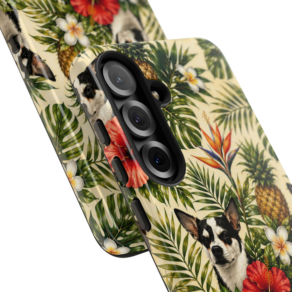 Tropical chihuahua Phone Case — Floral Pineapple Protective Tough Case