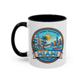 Miami Vintage Travel Accent Coffee Mug – 'Miami' Scenic Beach & Skyline Design (11/15oz)