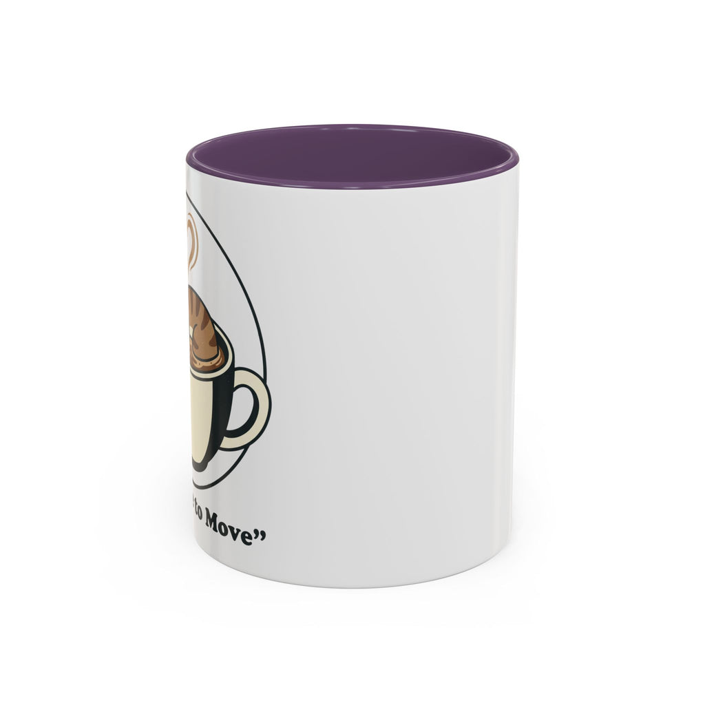 Latte Cat Coffee Mug – "Don't Wake Me, I'll Move" Cute Cat Latte Art Ceramic Accent Mug