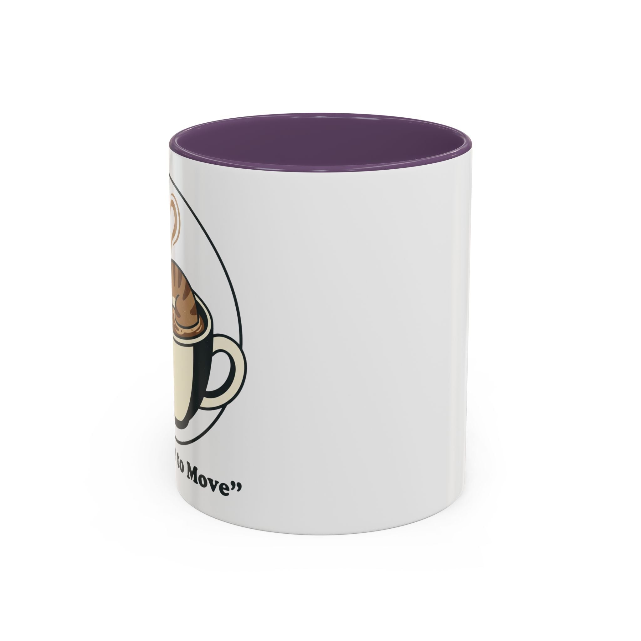Latte Cat Coffee Mug – "Don't Wake Me, I'll Move" Cute Cat Latte Art Ceramic Accent Mug