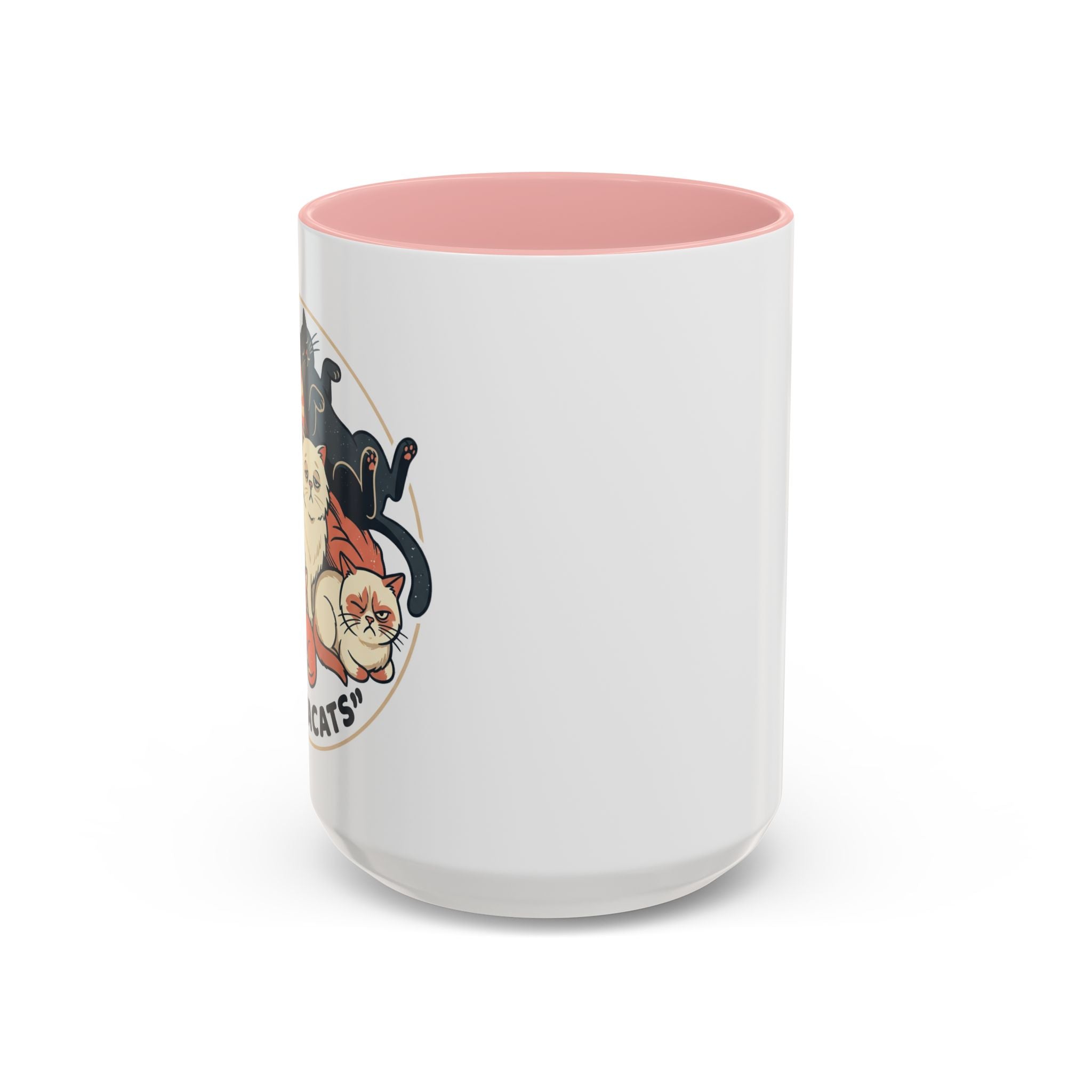 Cat Jester Accent Coffee Mug – Whimsical Vintage Cat Illustration (11/15oz)