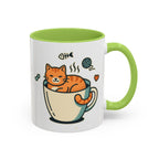 Cat in Cup Coffee Mug — Cute Cat Lover Accent Mug (11/15oz)