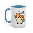 Cat in Cup Coffee Mug — Cute Cat Lover Accent Mug (11/15oz)