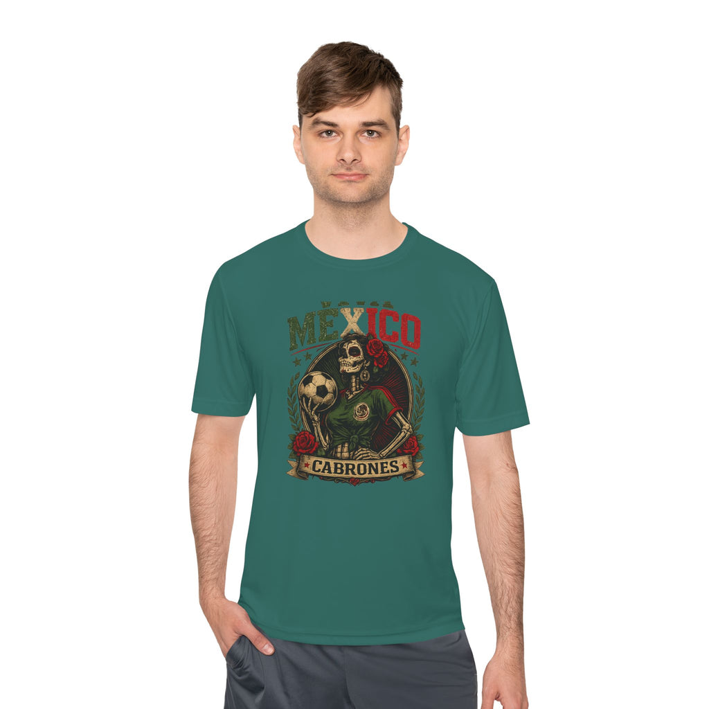 Mexico Cabrones Skull Soccer Tee — Mexican Pride Football T‑Shirt