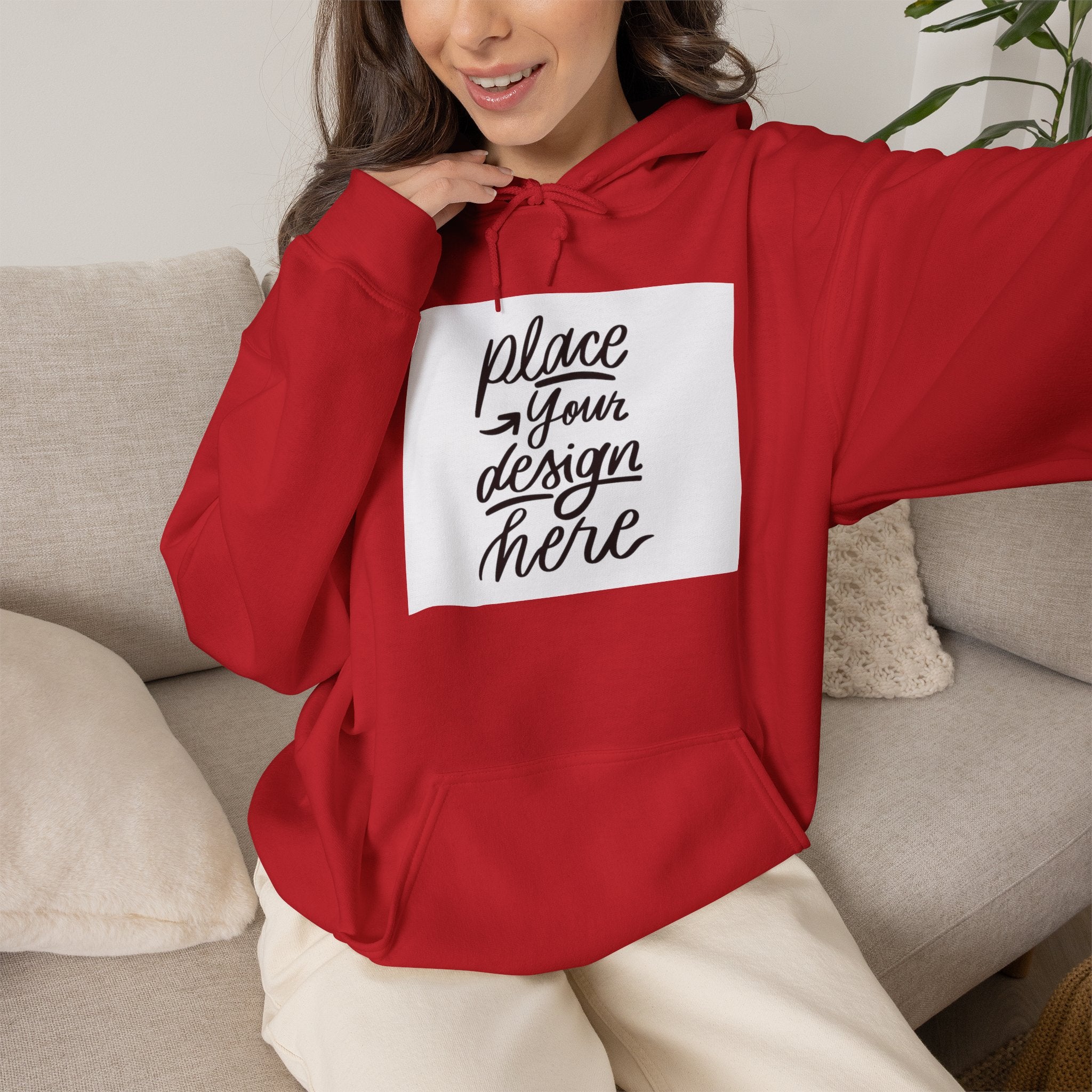 Classic Hoodie with Centered Design – 'Place Your Design Here'