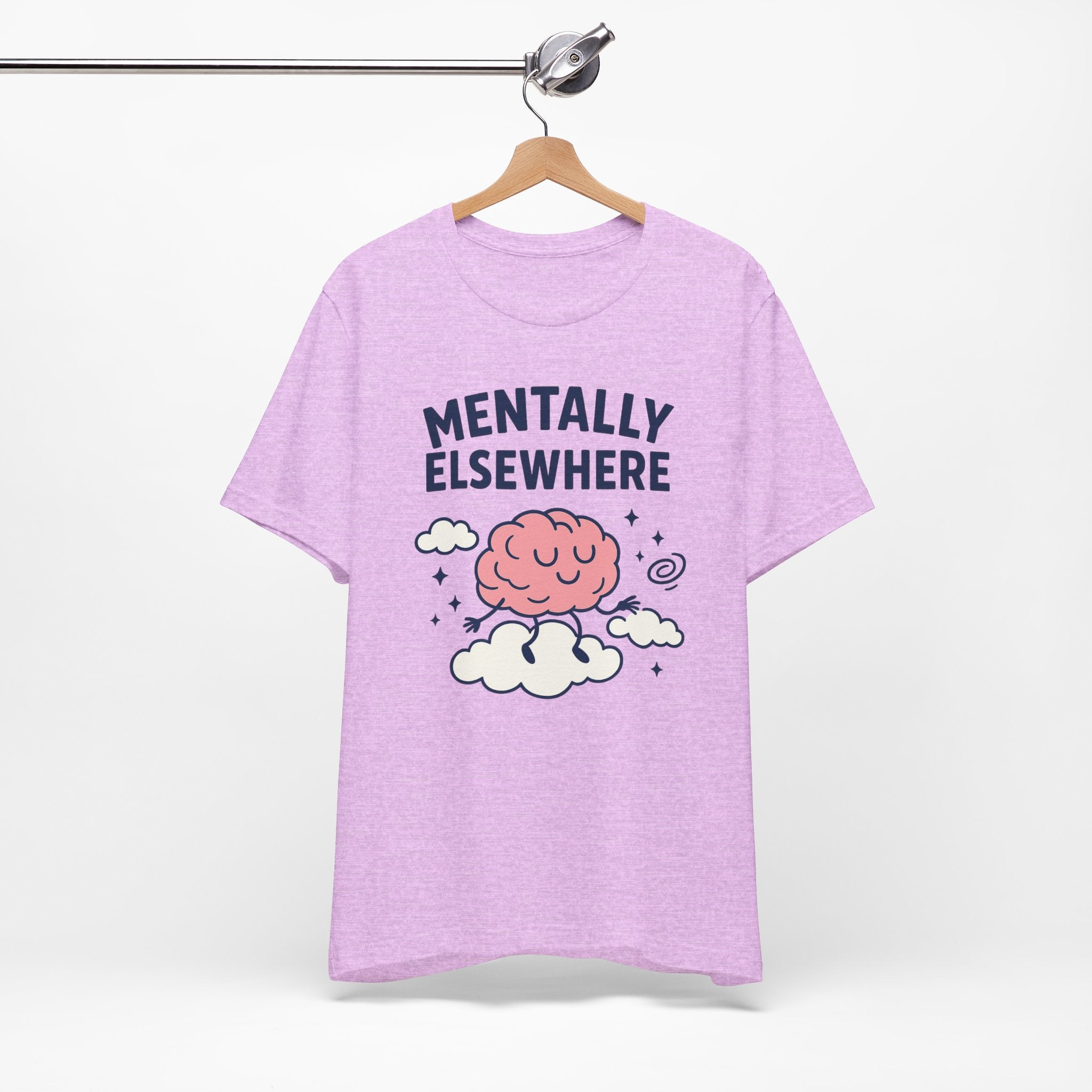 Mentally Elsewhere T-Shirt — Cute Brain on Cloud Graphic Tee