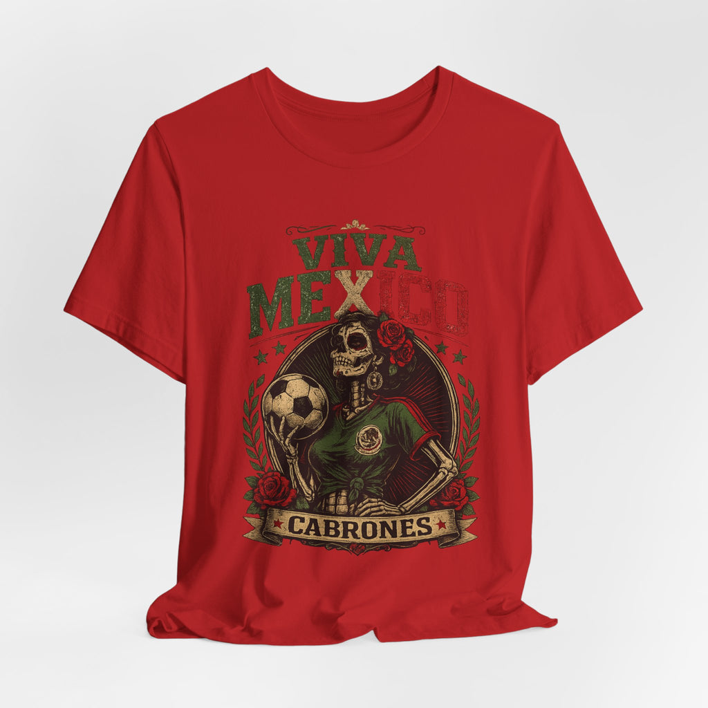 Mexico Catrina Skull T‑Shirt — Day of the Dead Mexican Soccer Tee