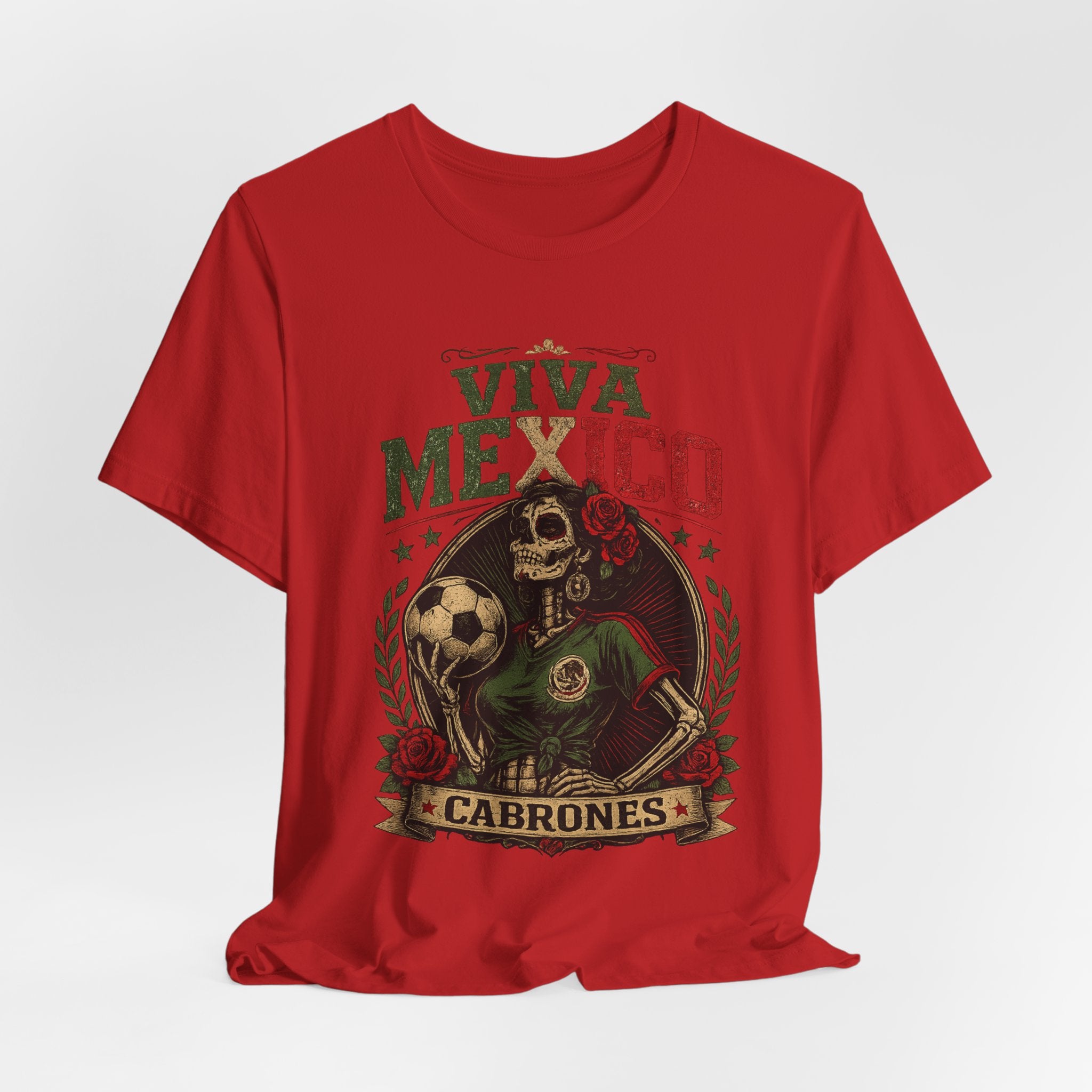 Mexico Catrina Skull T‑Shirt — Day of the Dead Mexican Soccer Tee