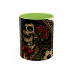 Day of the Dead Soccer Skull Accent Mug — 11/15oz