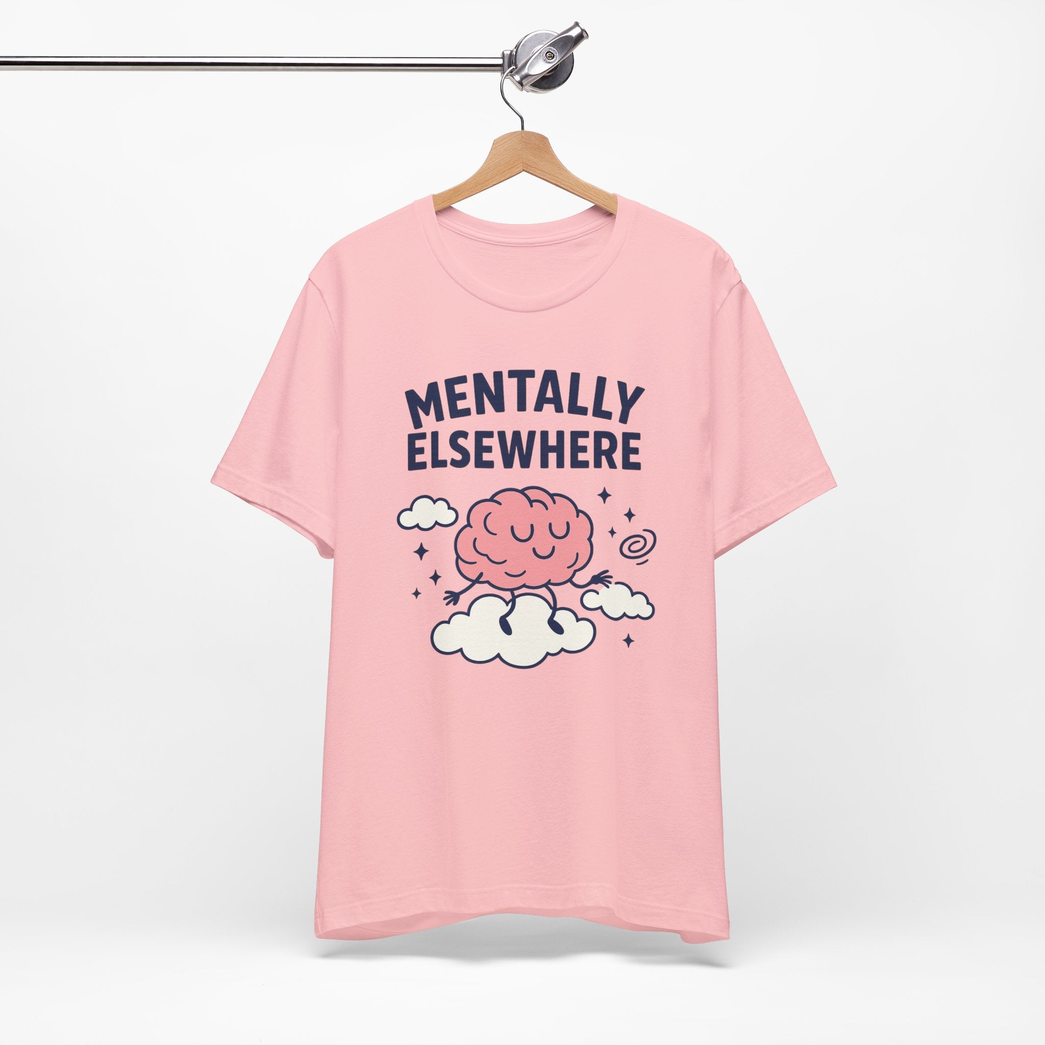 Mentally Elsewhere T-Shirt — Cute Brain on Cloud Graphic Tee