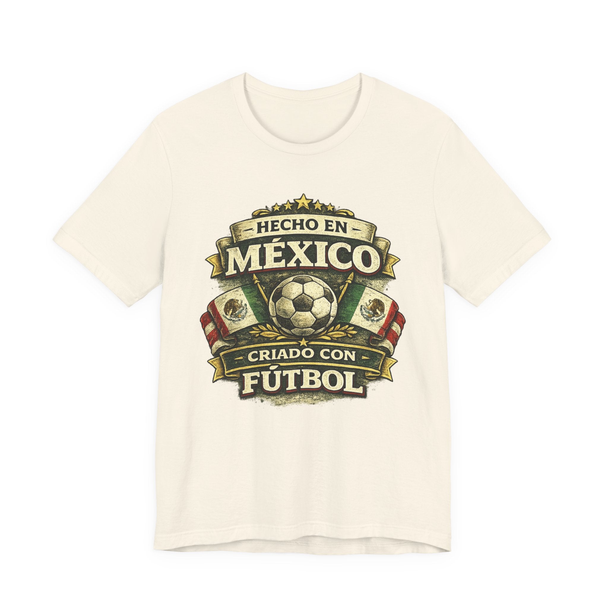 Mexico Soccer T‑Shirt — "Hecho en México, Criado con Fútbol" Vintage Football Tee
