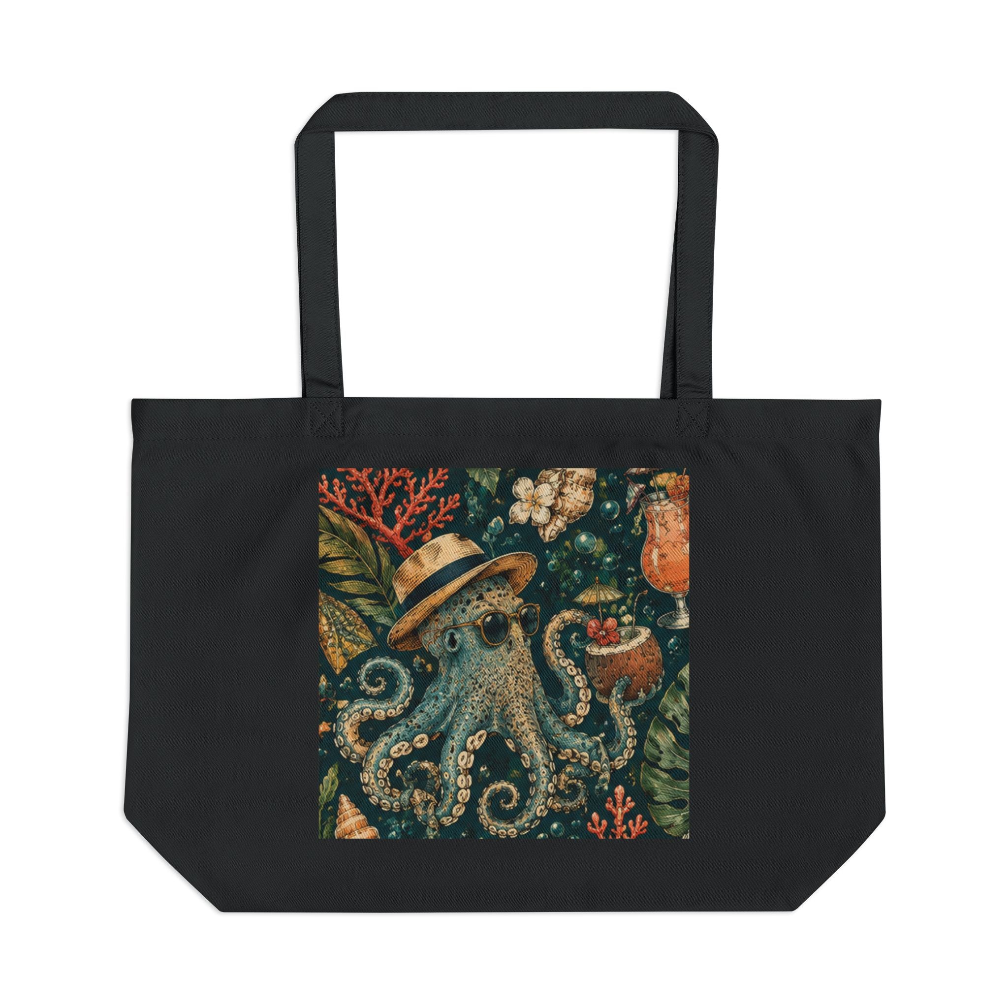 Octopus Garden Eco Tote Bag — Vintage Sea Creature Canvas Market Tote