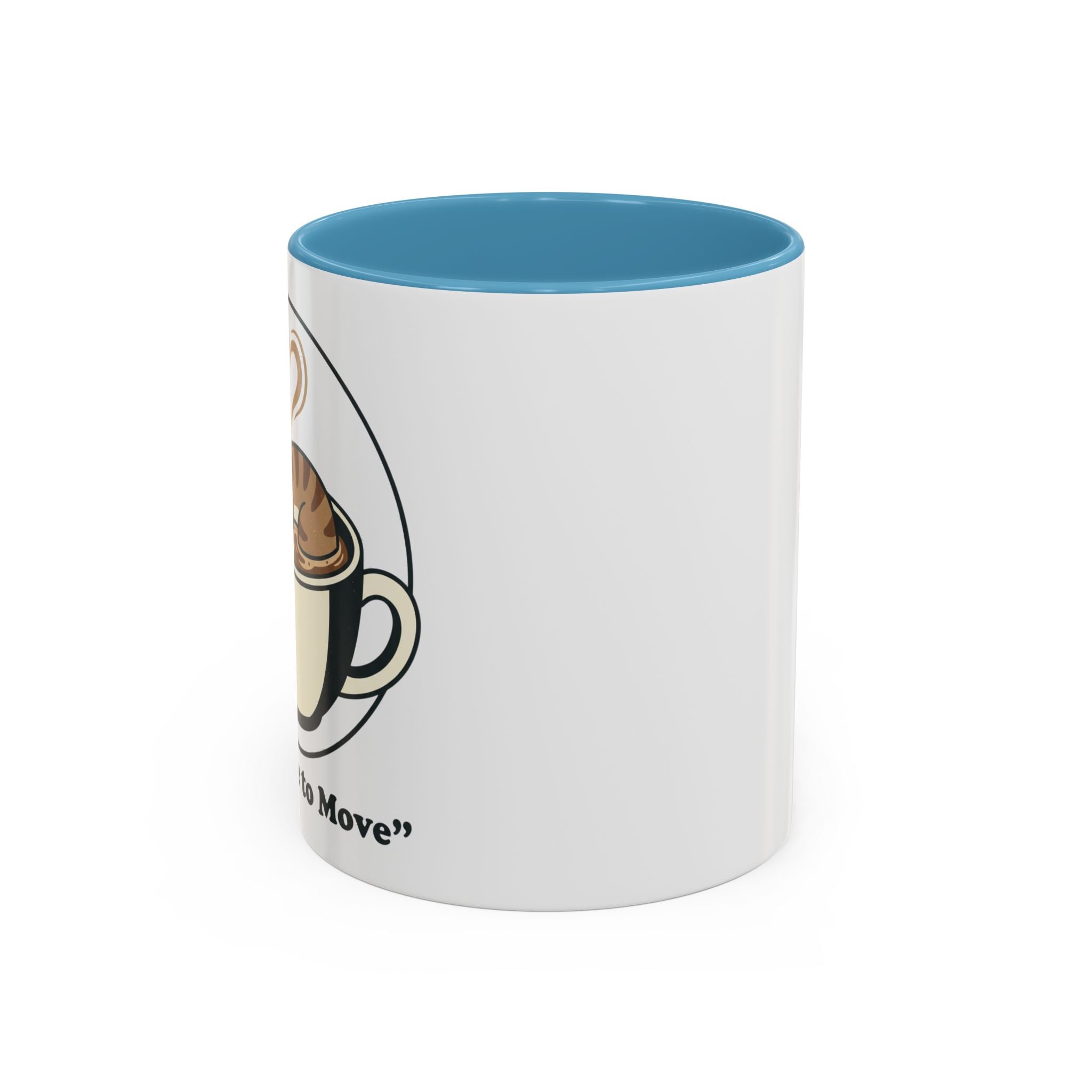 Latte Cat Coffee Mug – "Don't Wake Me, I'll Move" Cute Cat Latte Art Ceramic Accent Mug