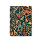 Octopus Nautical Spiral Notebook — Vintage Ocean Journal (Ruled)