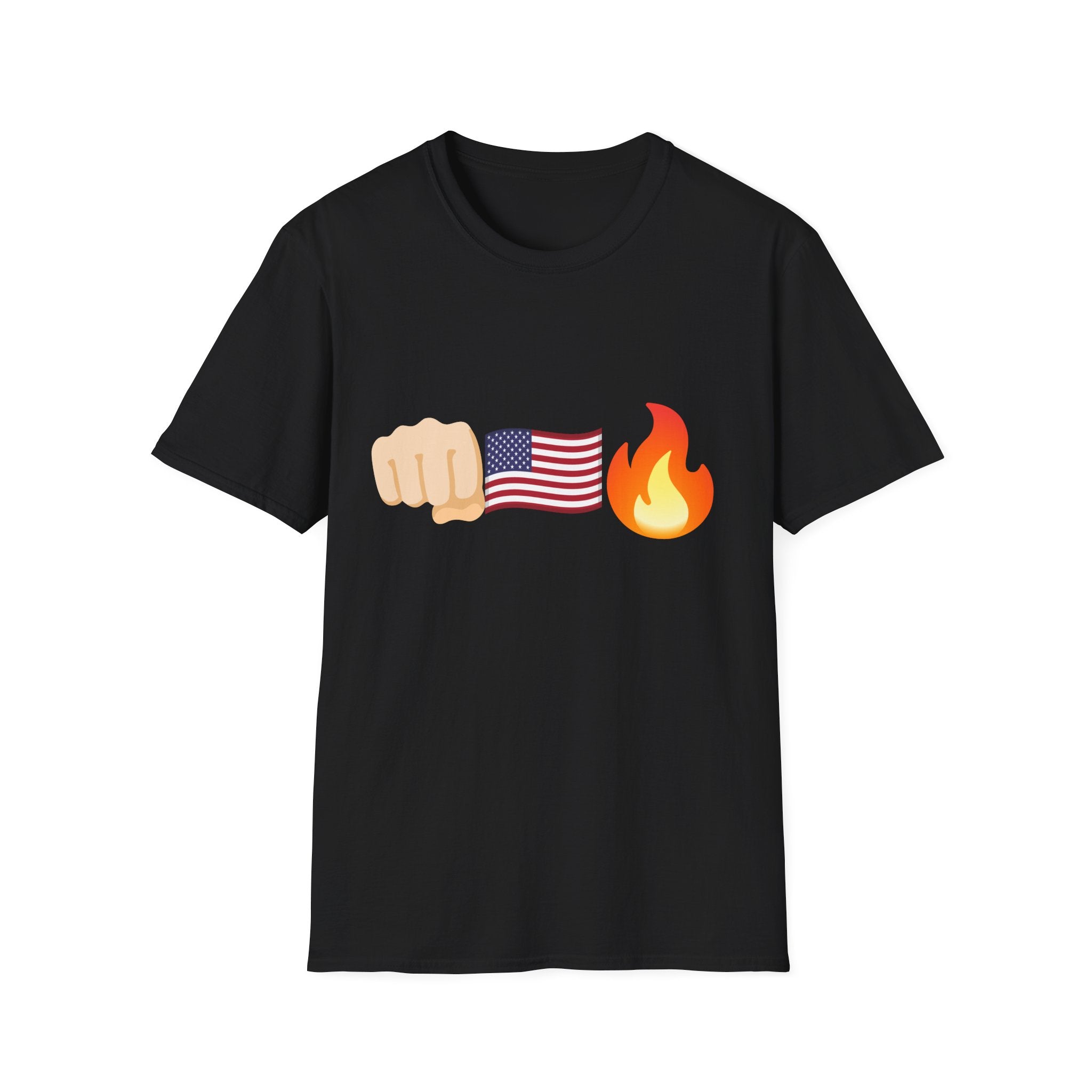 Patriotic Fist Unisex Softstyle T-Shirt - Casual American Flag Tee