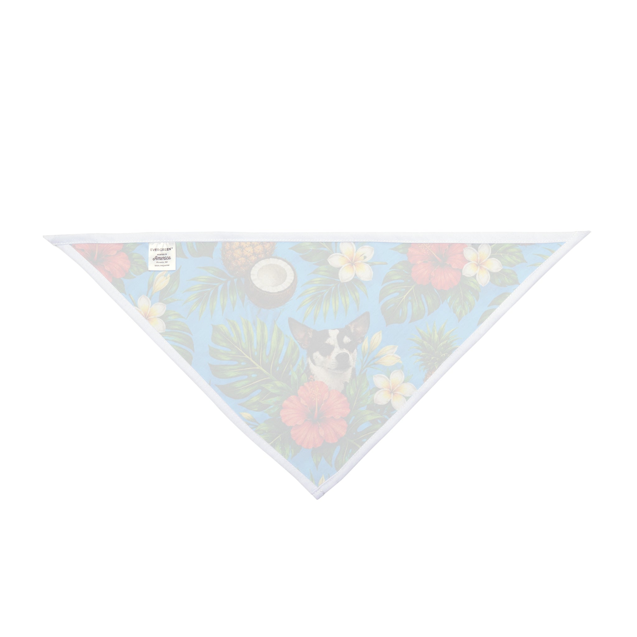 Tropical Dog Bandana — Hawaiian Floral & Pineapple Pet Scarf