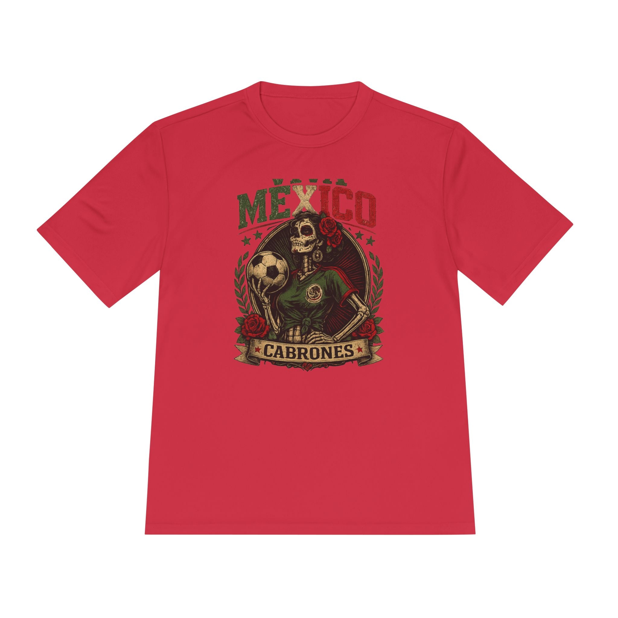 Mexico Cabrones Skull Soccer Tee — Mexican Pride Football T‑Shirt