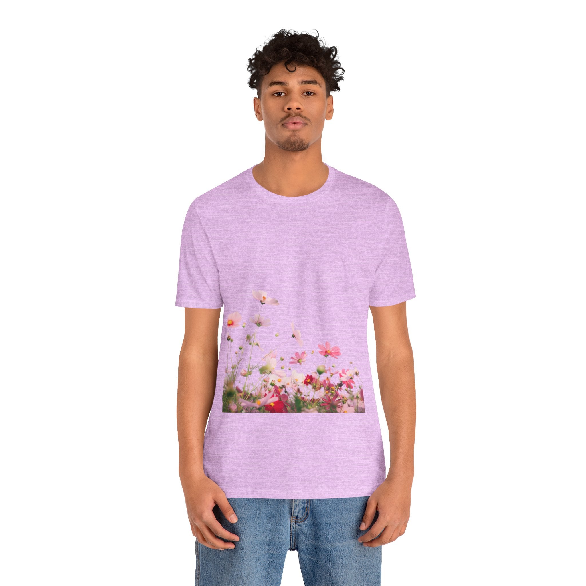 Floral Meadow Tee – Pink Wildflower Field Graphic T-Shirt