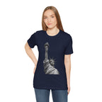 Statue of Liberty Graphic Tee — Black & White NYC Landmark T-Shirt