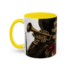 Day of the Dead Soccer Skull Accent Mug — 11/15oz