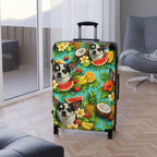 Tropical chihuahua Suitcase – Colorful Fruit & Floral Carry-On Luggage