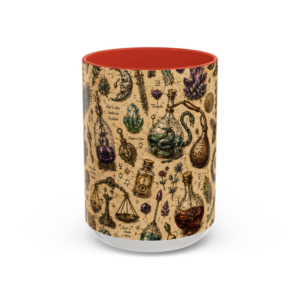 The Alchemist's Cabinet Coffee Mug — Vintage Apothecary Accent Mug (11/15 oz)
