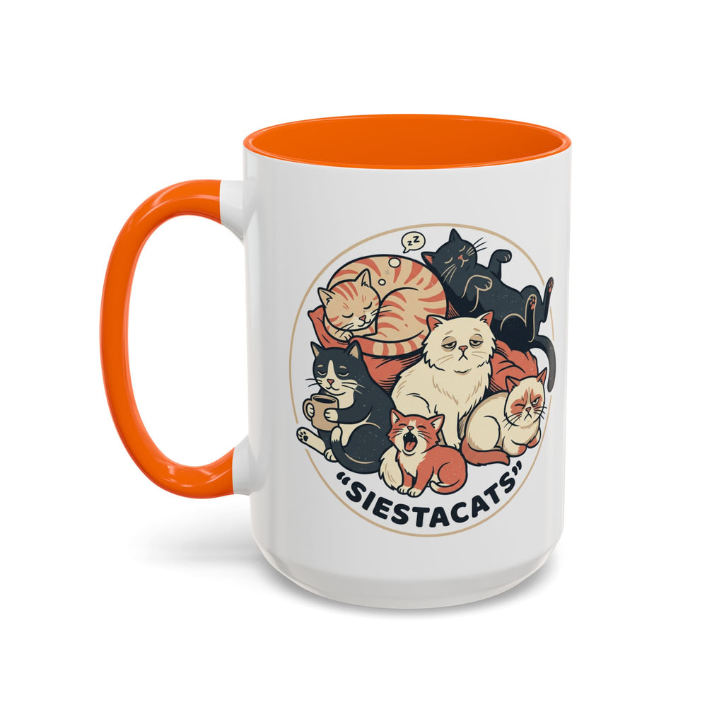 Cat Jester Accent Coffee Mug – Whimsical Vintage Cat Illustration (11/15oz)