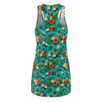 Tropical Chihuahua Racerback Dress — Floral Pineapple Coconut AOP