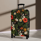 Tropical chihuahua Suitcase — Floral Pineapple Coconut Carry-On Luggage