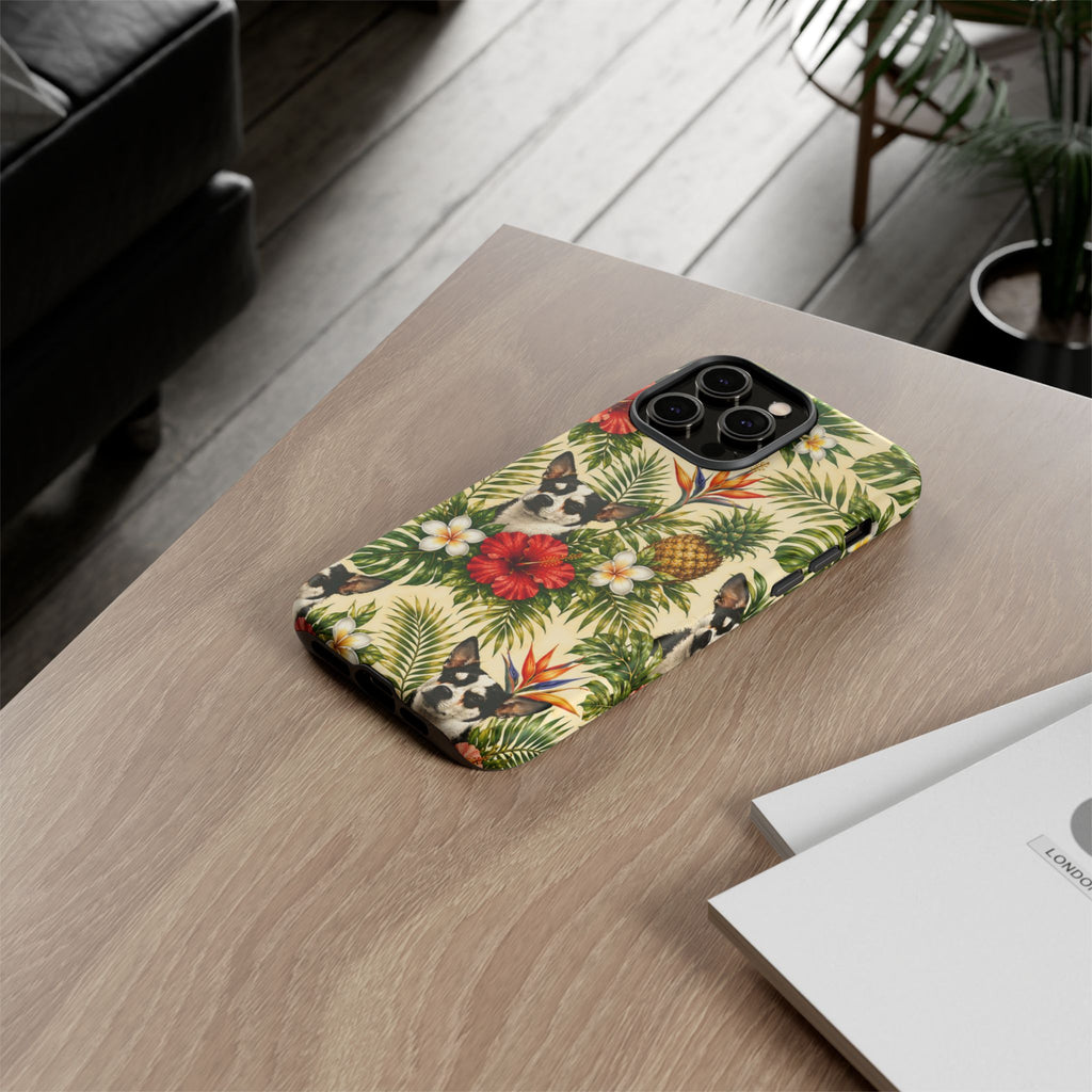 Tropical chihuahua Phone Case — Floral Pineapple Protective Tough Case