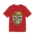 T-Shirt — Tacos & Fútbol Graphic Tee — Soccer Fan Mexican Food Mashup