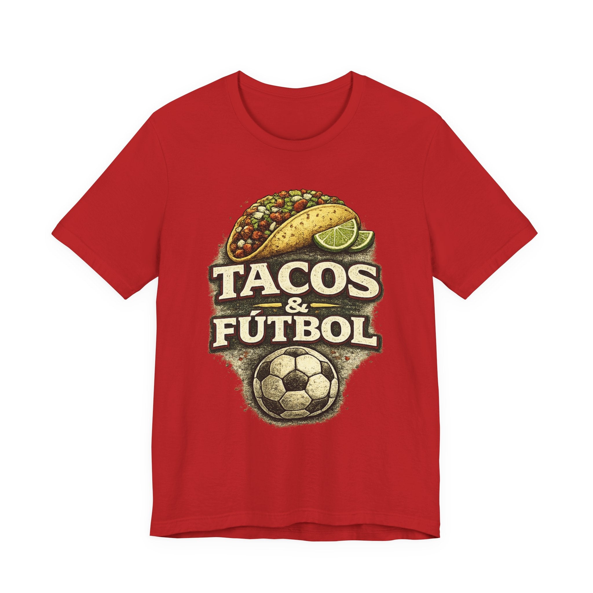 T-Shirt — Tacos & Fútbol Graphic Tee — Soccer Fan Mexican Food Mashup