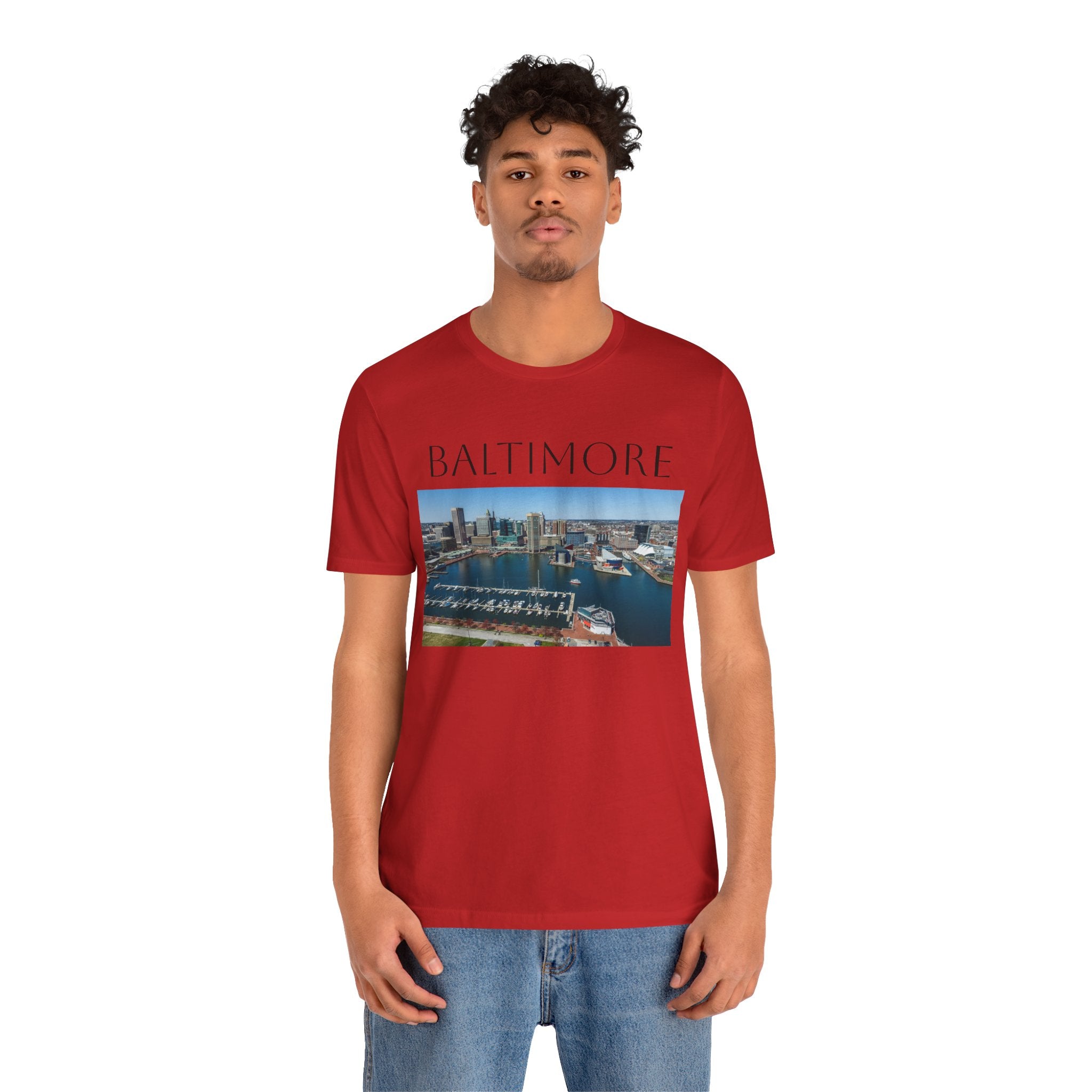 Baltimore Skyline Photo Tee — Inner Harbor Cityscape T-Shirt