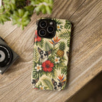 Tropical chihuahua Phone Case — Floral Pineapple Protective Tough Case