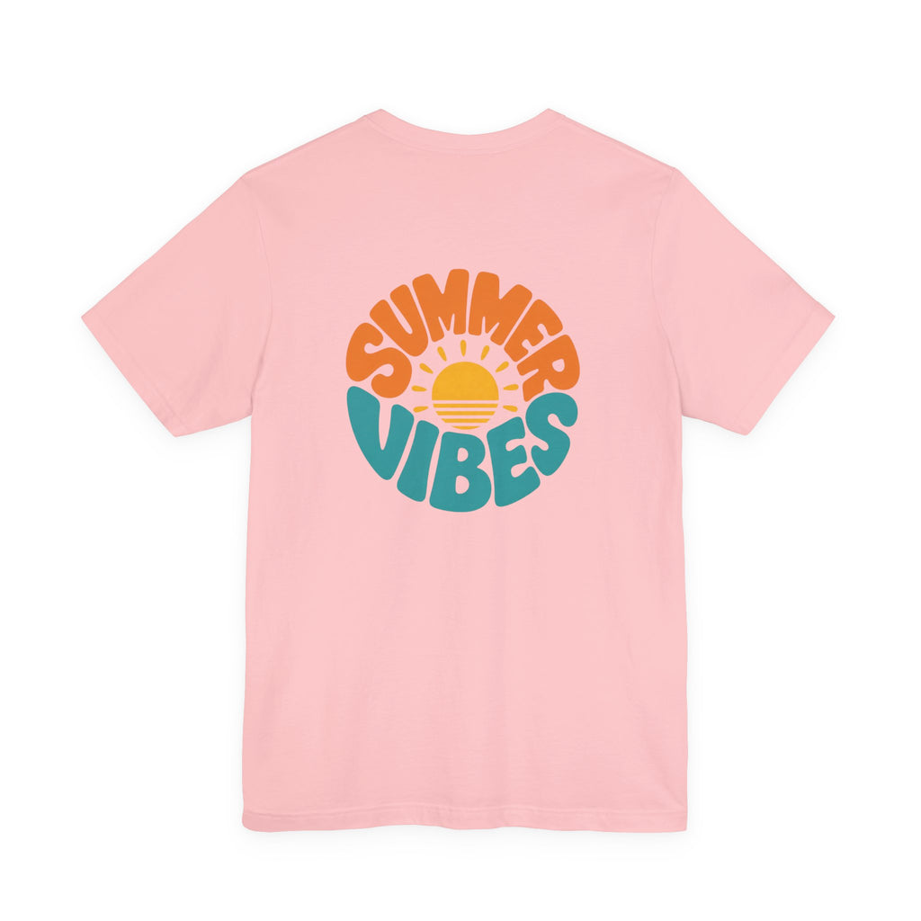 Summer Vibes Tee — Retro Sun Graphic Back Print