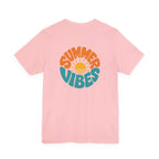 Summer Vibes Tee — Retro Sun Graphic Back Print