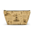Leonardo Da Vinci  Sketch Accessory Pouch — Leonardo-Inspired T-Bottom Cosmetic Bag