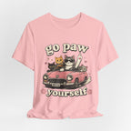 Go Paw Yourself Cat Tee – Cute Retro Cats in Convertible T‑Shirt