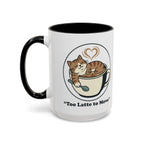 Latte Cat Coffee Mug – "Don't Wake Me, I'll Move" Cute Cat Latte Art Ceramic Accent Mug