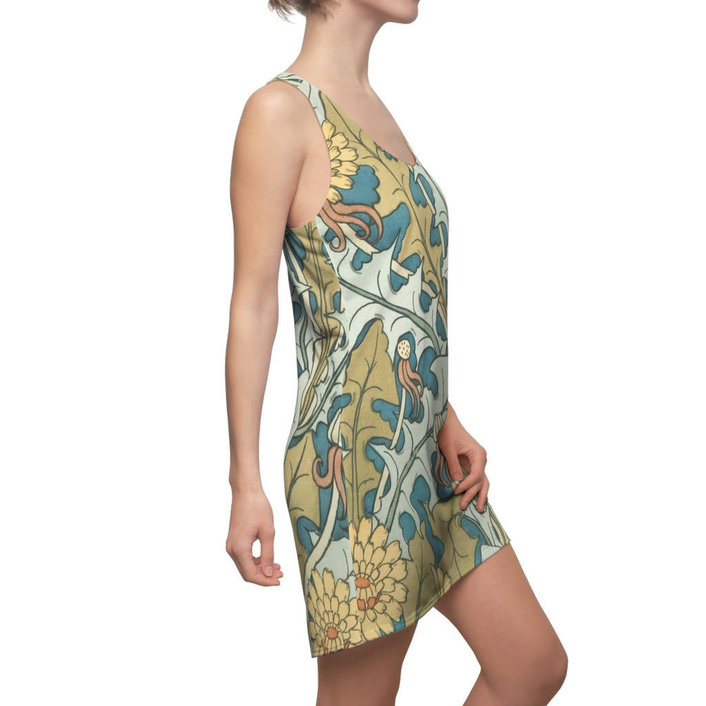 Floral Vintage Art Nouveau Racerback Dress — All-Over Print