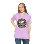 4th of July 250th Anniversary T-Shirt – Vintage American Flag Emblem (1776–2026)