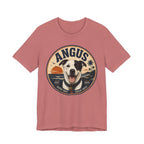 Angus Dog Tee — Retro Beach Portrait T-Shirt