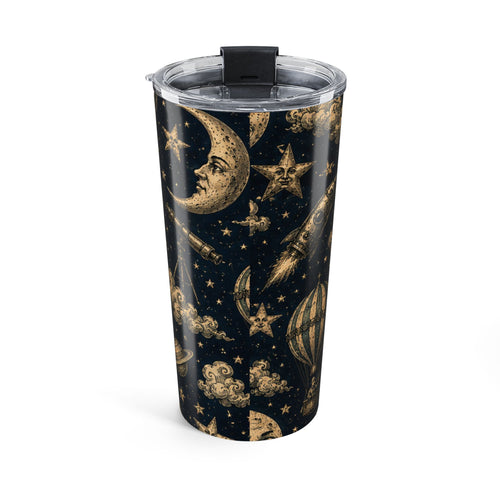 20oz Celestial Moon & Stars Tumbler — Vintage Night Sky Travel Cup