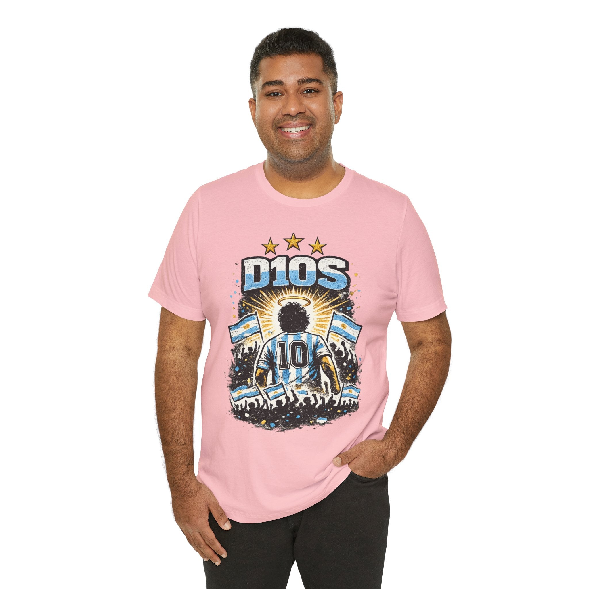 Dios 10 Argentina Soccer Tee — Maradona Tribute Football Shirt