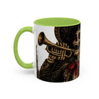 Day of the Dead Soccer Skull Accent Mug — 11/15oz
